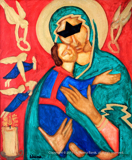 Madonna and Child II, Print, Oil on Canvas, 24 x 30 in