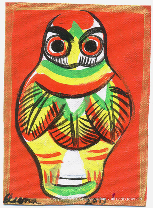 Owl, 5 x 7 in